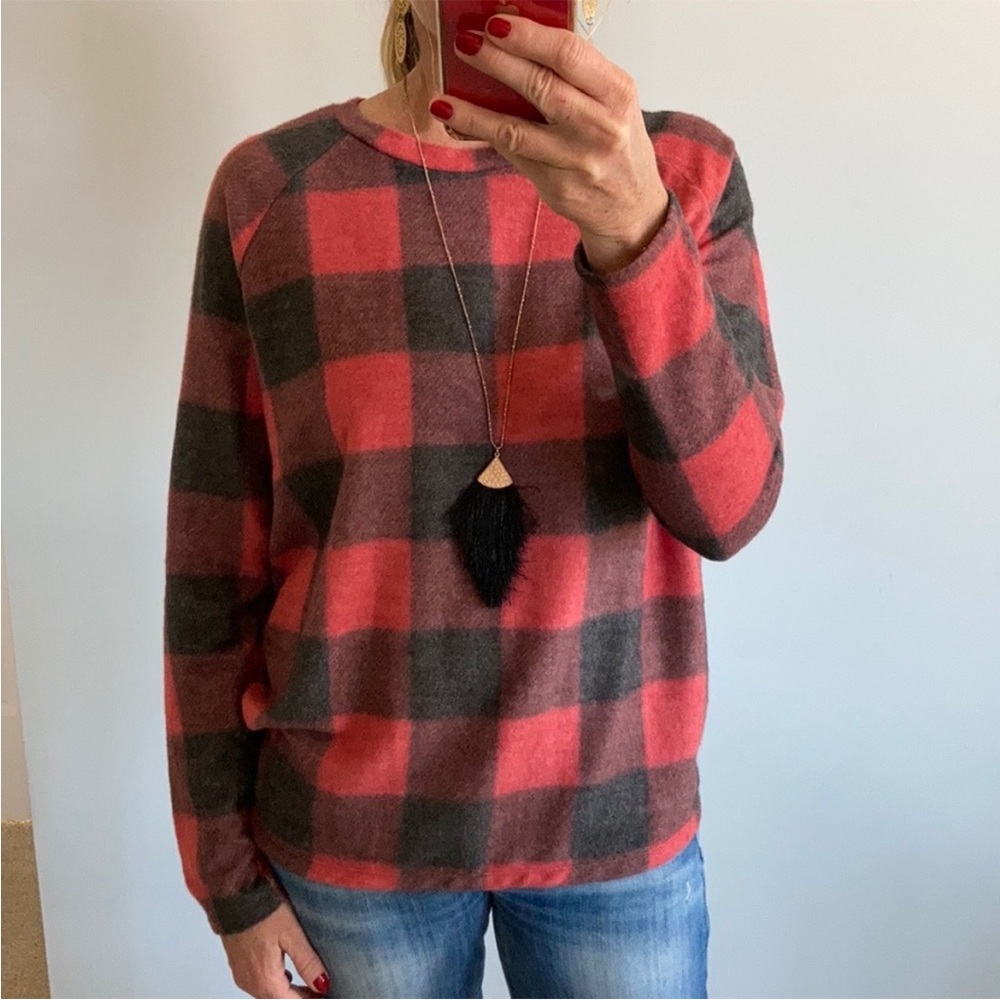 Red & Black Buffalo Check Tunic Top - Picture 2 of 5